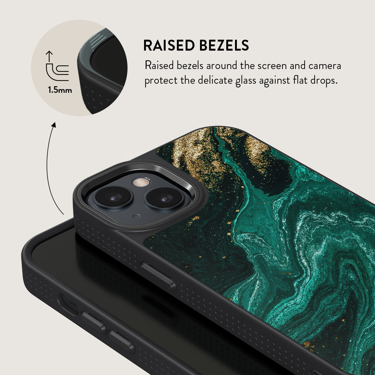 Emerald Pool - Elegant iPhone 15 Case