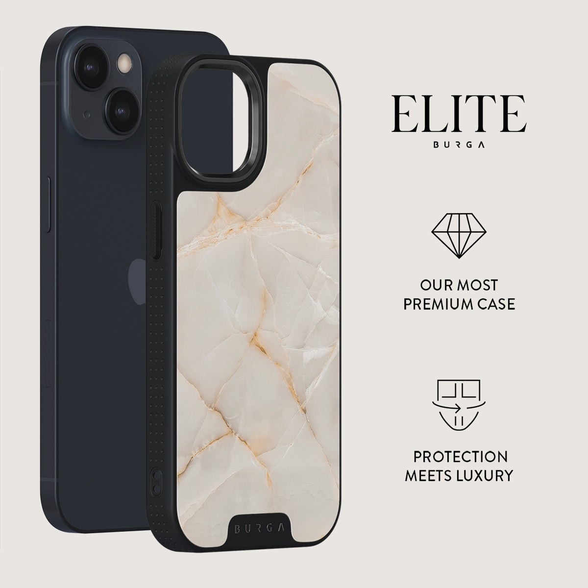 Vanilla Sand - Marble iPhone 15 Case