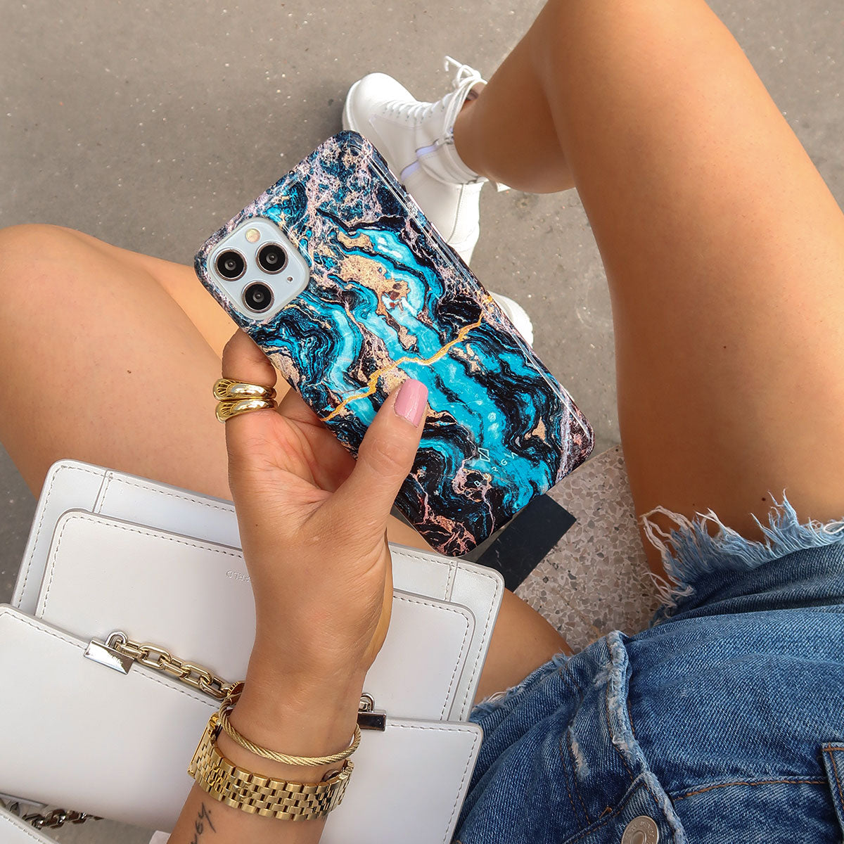 Mystic River - Blue Marble iPhone 15 Case