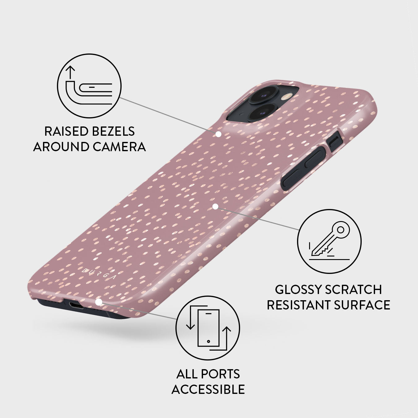 Hot Cocoa - Spotted iPhone 15 Case