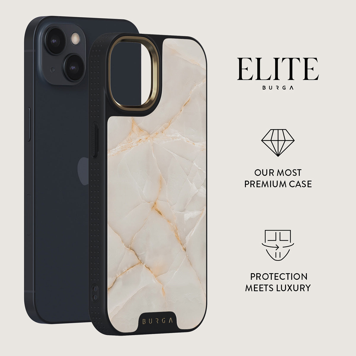 Vanilla Sand - Marble iPhone 15 Case