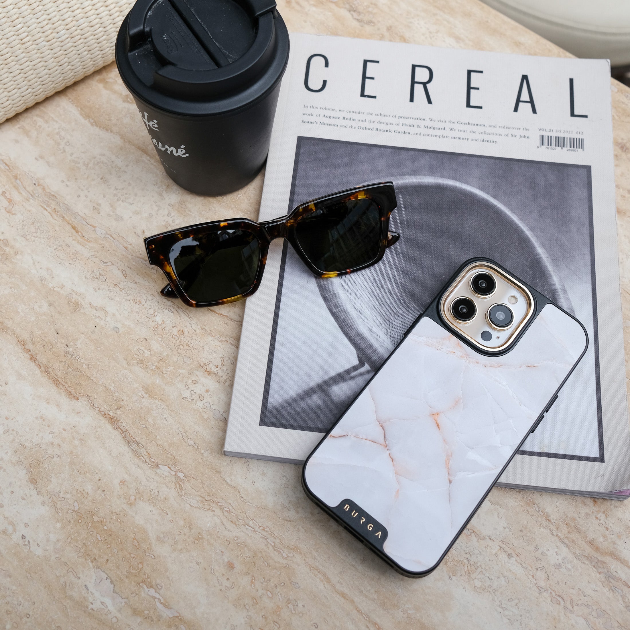 Vanilla Sand - Marble iPhone 15 Case
