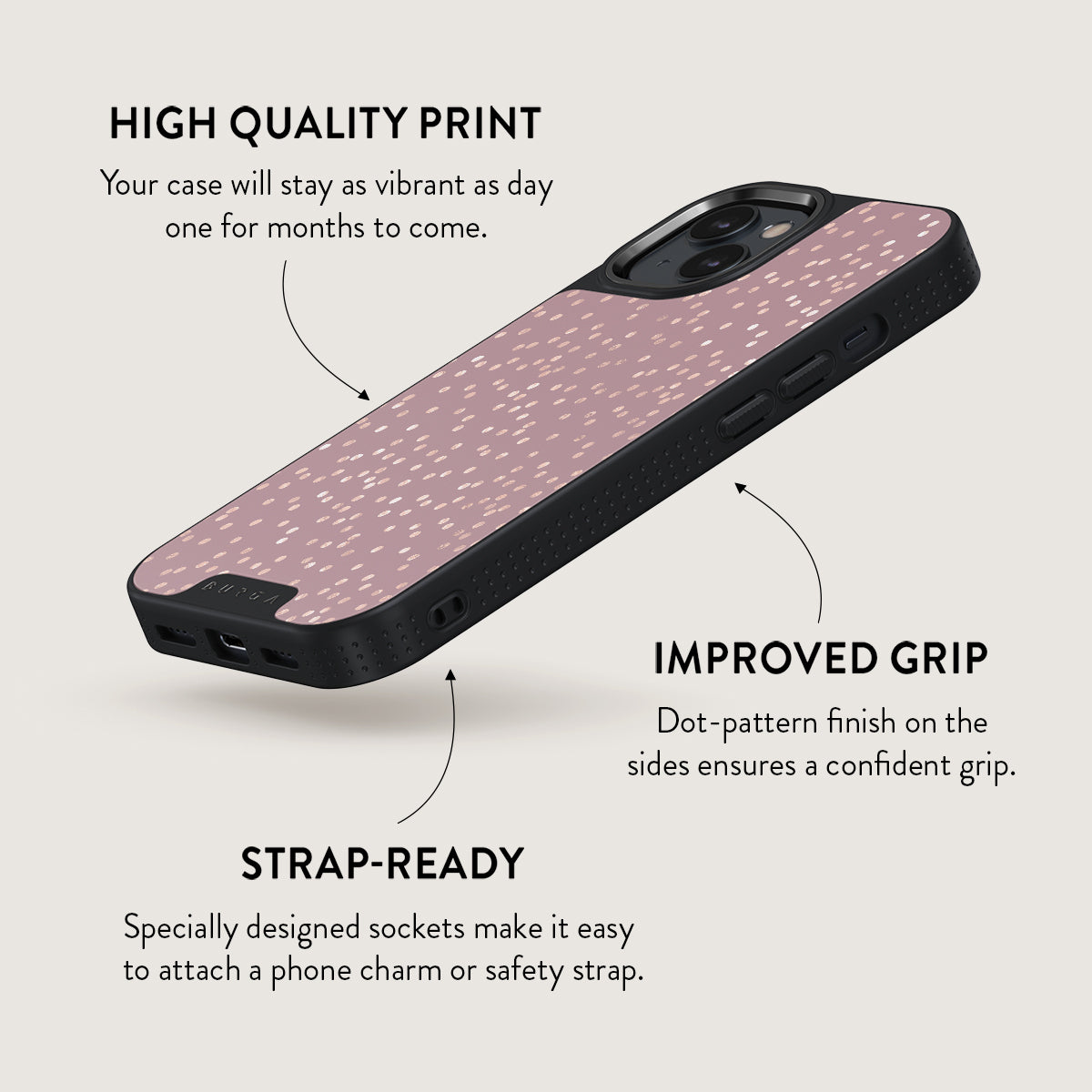 Hot Cocoa - Spotted iPhone 15 Case