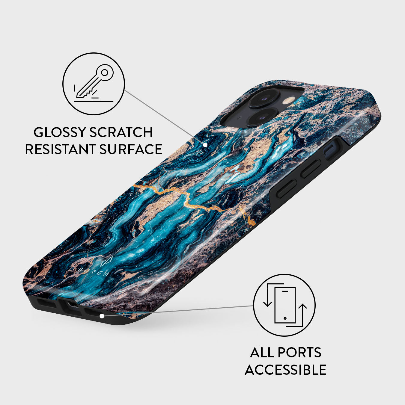 Mystic River - Blue Marble iPhone 15 Case